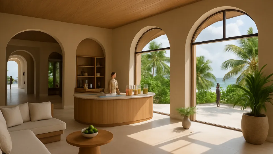 Le Standard Spa aux Maldives offre des programmes de bien-être sur trois jours, incluant un Circuit de Thérapie Contrastée et un bar de relaxation avec des boissons saines.