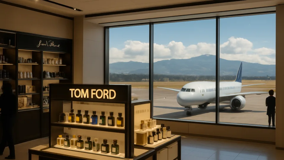 Découvrez la première boutique libre de droits de haute parfumerie à l'aéroport de Quito, proposant des marques prestigieuses comme Tom Ford et Jo Malone.